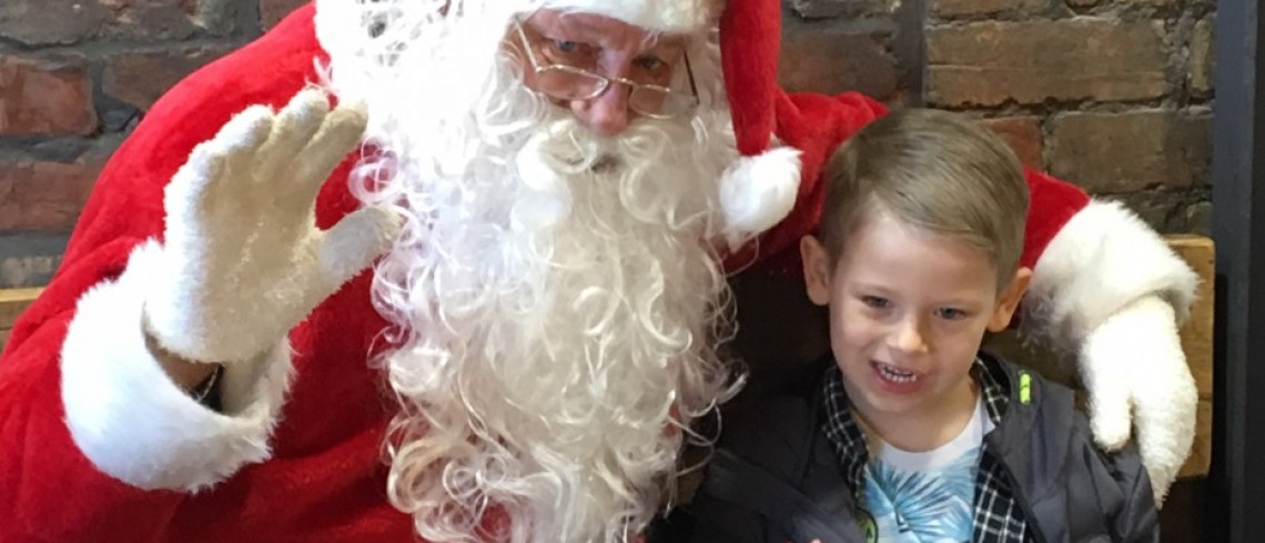 Father Christmas calls in for breakfast surprise at Marshalls Yard