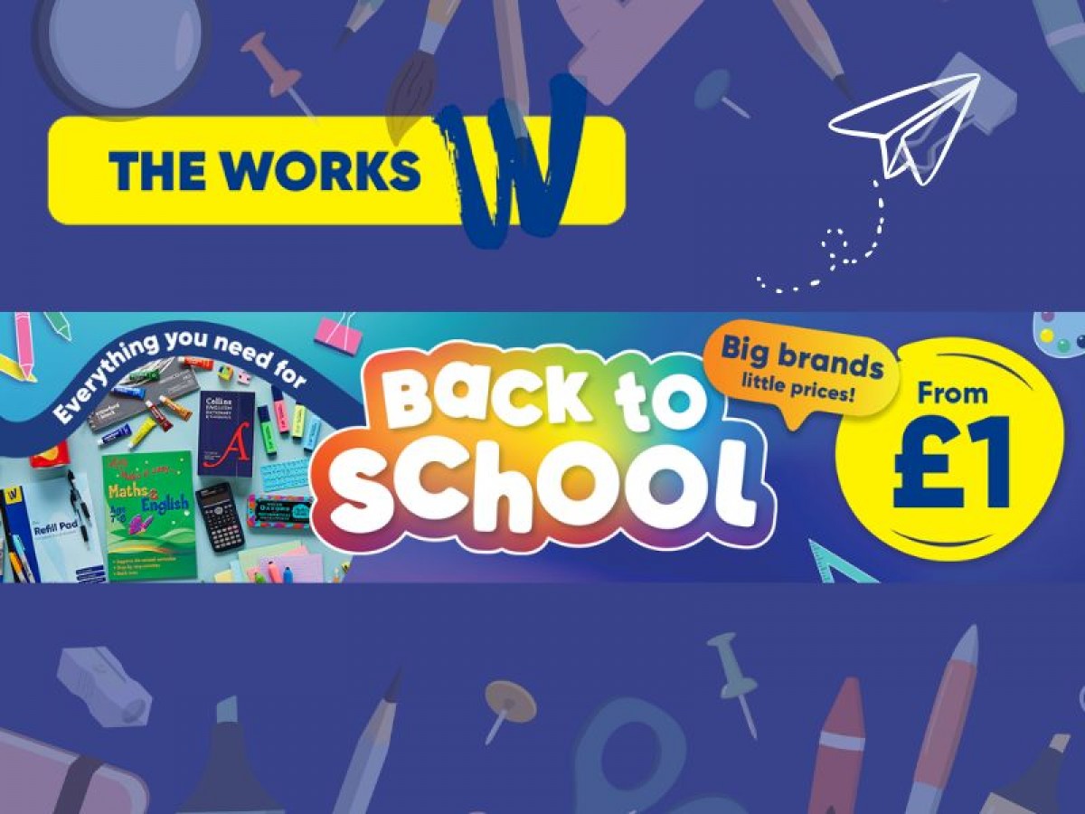 Back to School with The Works - items from £1 Back to School with The Works - items from £1